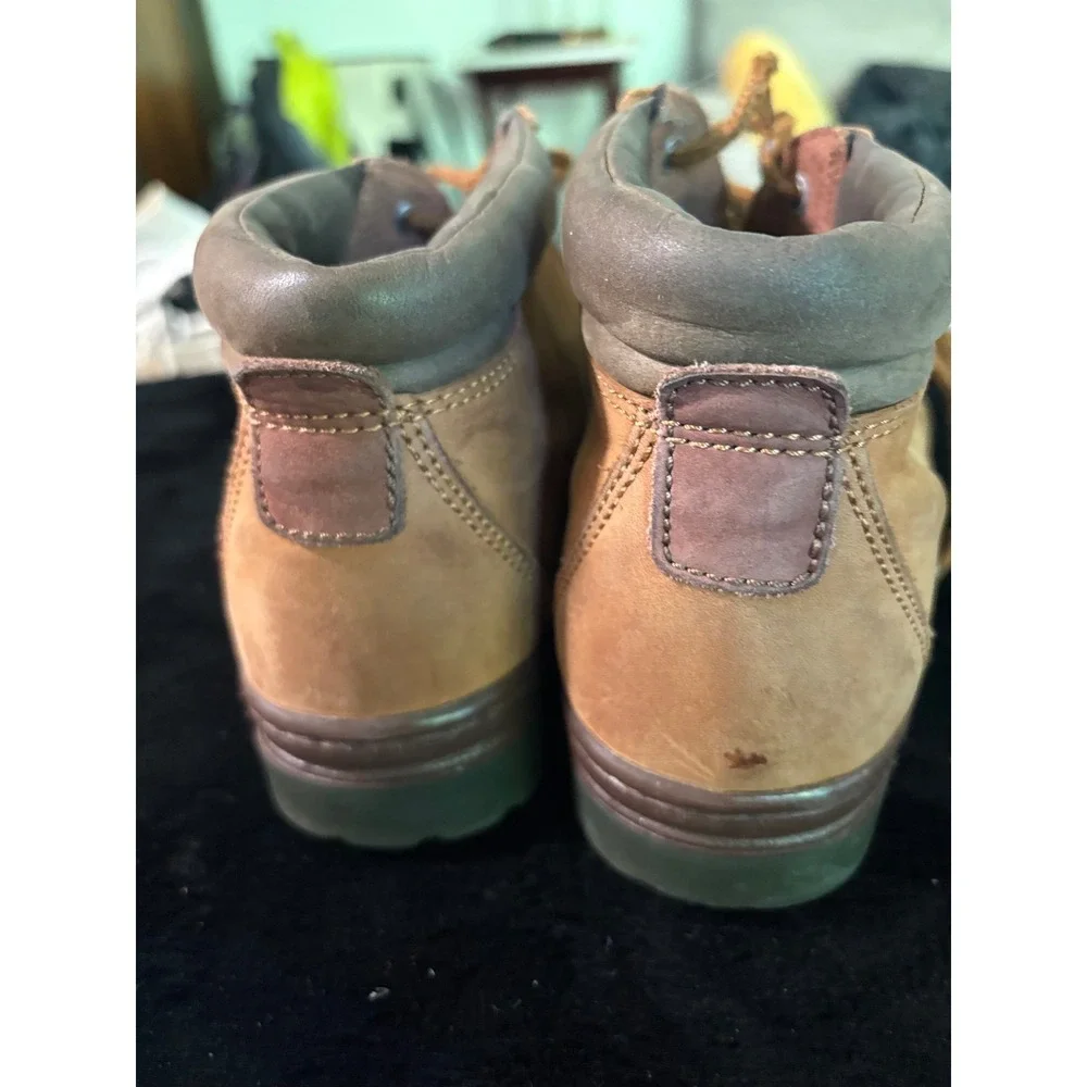 Timberland Mens Tan Nubuck Leather Ankle Hiking Boots Size 8 M 52100